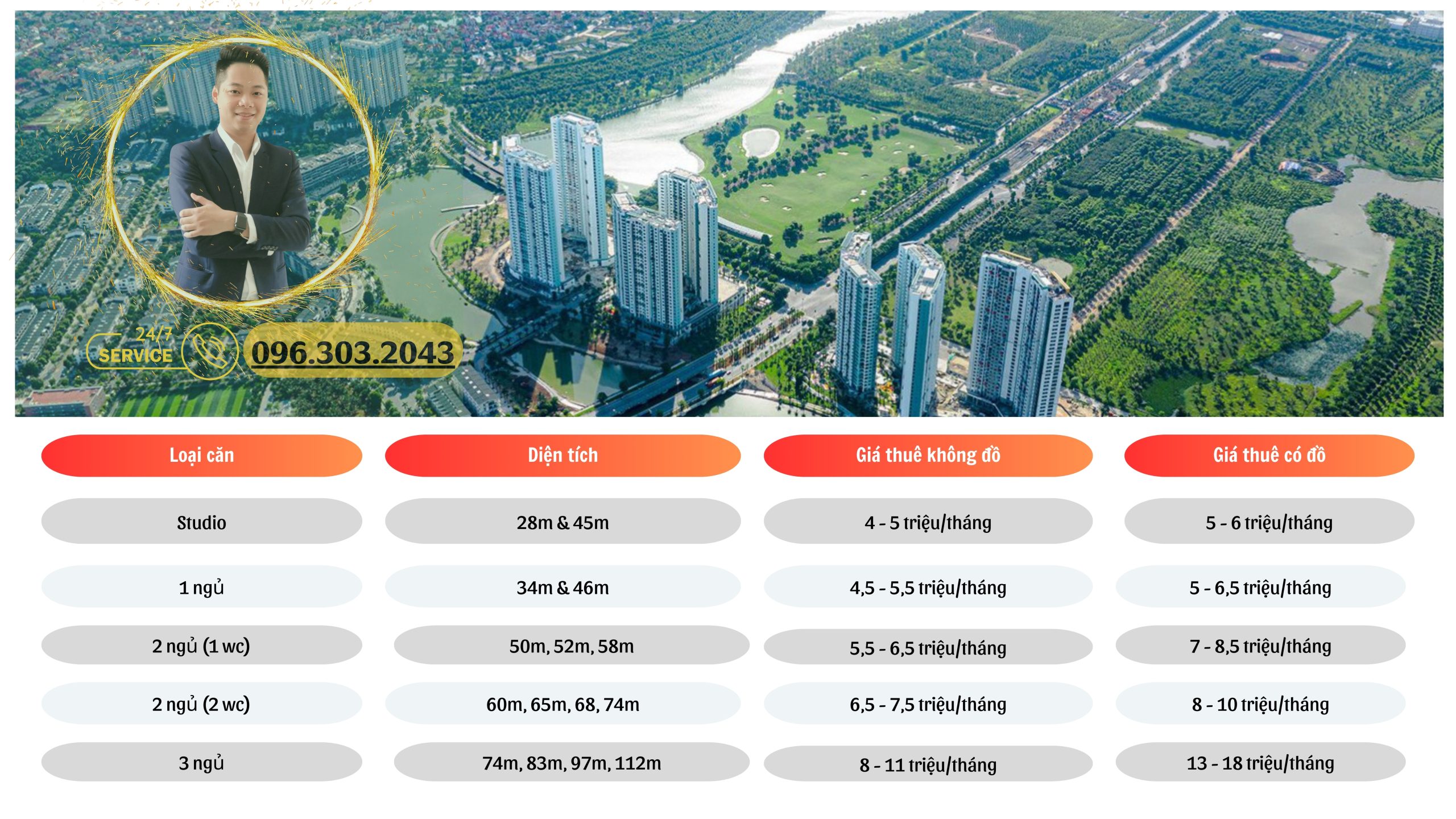 Giá thuê chung cư Ecopark 2023